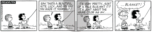 Peanuts on Tuesday June 12, 1962 Comic Strip