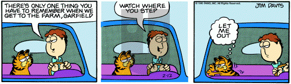 Garfield on Tuesday February 12, 1980 Comic Strip