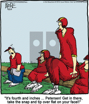 In the Bleachers on Monday September 23, 2013 Comic Strip