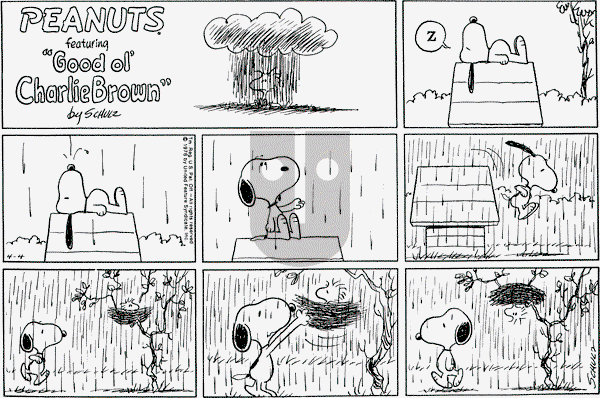 Peanuts - Sunday April 4, 1976 Comic Strip