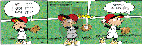 Soup to Nutz - Old on Saturday April 2, 2011 Comic Strip