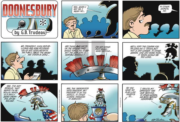 Doonesbury on Sunday October 24, 2004 Comic Strip
