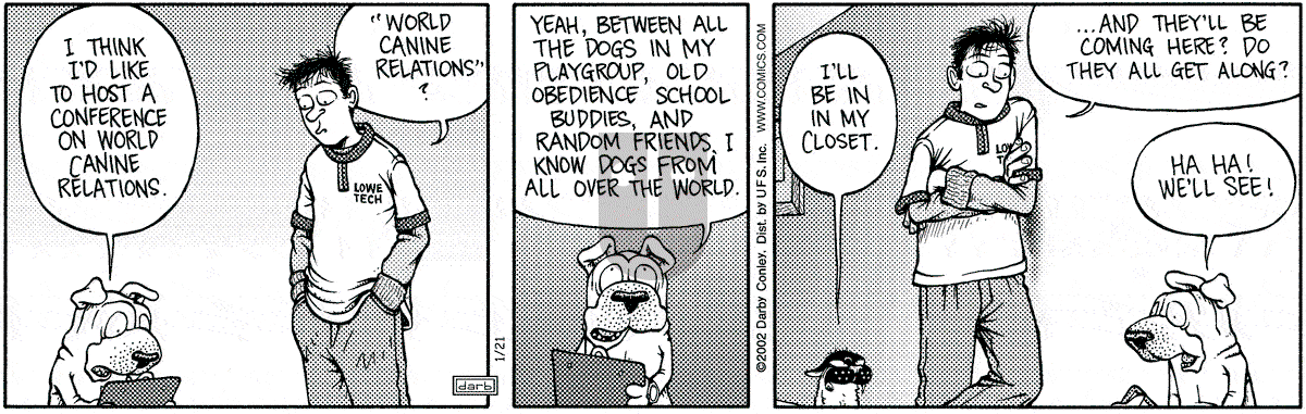 Get Fuzzy - Monday January 21, 2002 Comic Strip