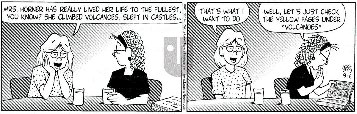 Luann - Thursday September 6, 2001 Comic Strip