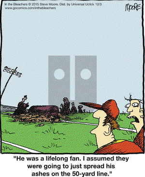 In the Bleachers on Thursday December 3, 2015 Comic Strip