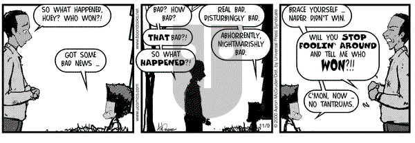 The Boondocks on Sunday November 19, 2000 Comic Strip