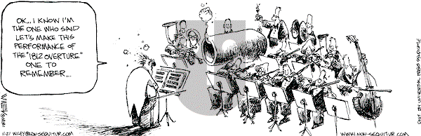Non Sequitur on Wednesday November 21, 2001 Comic Strip