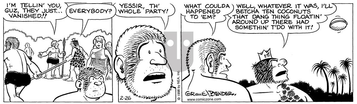 Alley Oop - Thursday February 26, 1998 Comic Strip