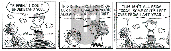 Peanuts on Tuesday March 18, 1997 Comic Strip