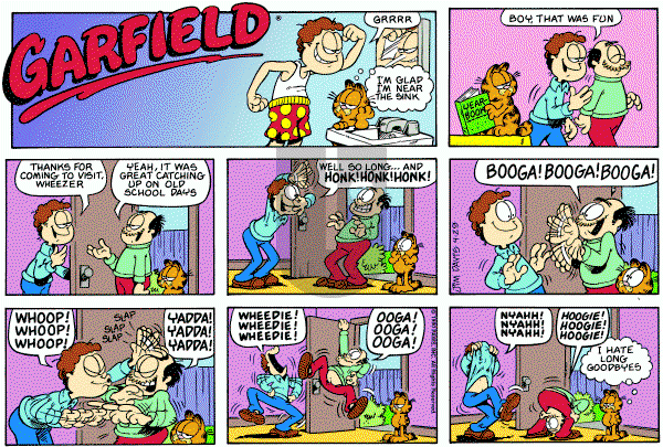 Garfield on Sunday April 29, 1990 Comic Strip