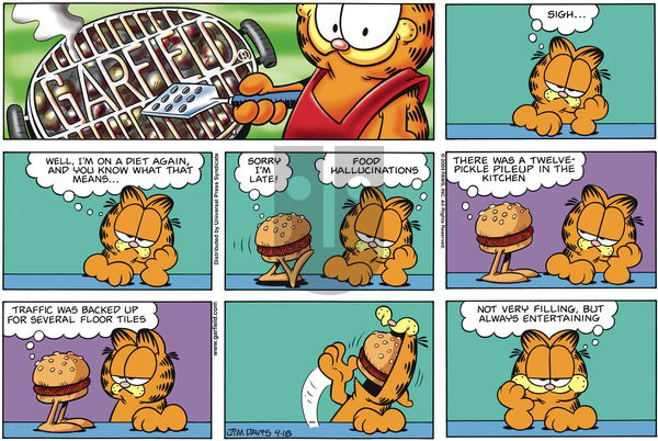 Garfield on Sunday April 18, 2004 Comic Strip