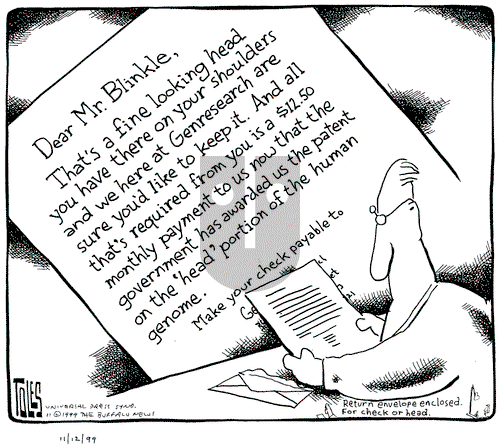 Tom Toles on Friday November 12, 1999 Comic Strip