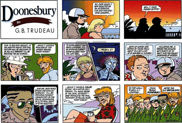 Doonesbury on Sunday January 22, 1995 Comic Strip
