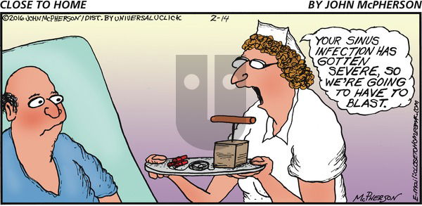 Close to Home on Sunday February 14, 2016 Comic Strip