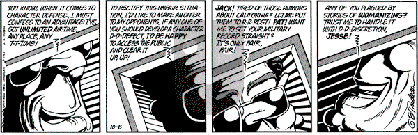 Doonesbury on Thursday October 8, 1987 Comic Strip