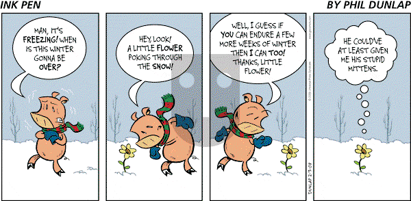 Ink Pen - Sunday February 3, 2008 Comic Strip
