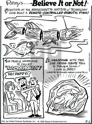 Ripley's Believe It or Not on Tuesday September 1, 1998 Comic Strip