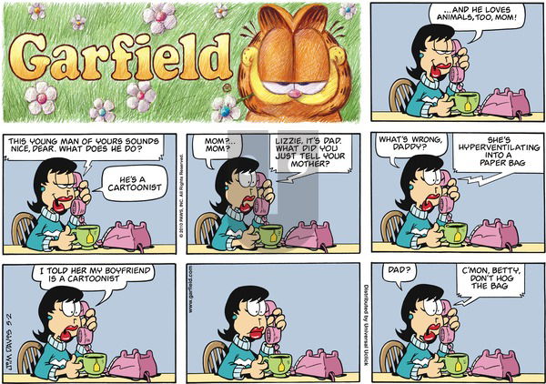 Garfield on Sunday May 2, 2010 Comic Strip