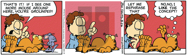Garfield on Thursday August 26, 1999 Comic Strip