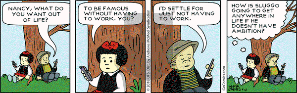 Nancy - Thursday April 12, 2018 Comic Strip