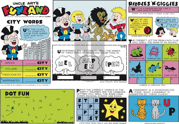 Uncle Art's Funland on Sunday December 22, 2024 Comic Strip