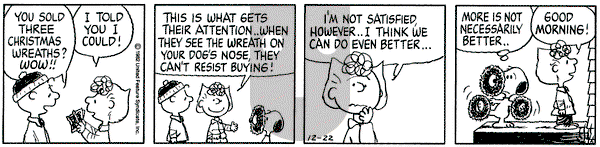 Peanuts on Wednesday December 22, 1982 Comic Strip
