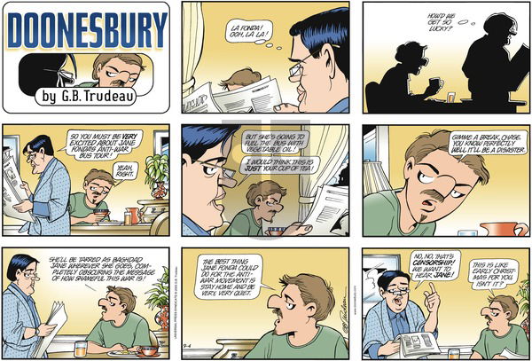 Doonesbury on Sunday September 4, 2005 Comic Strip