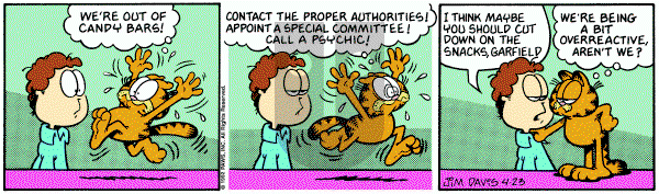 Garfield on Thursday April 23, 1992 Comic Strip