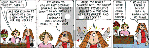 Cathy Classics on Thursday February 14, 2002 Comic Strip