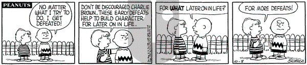 Peanuts on Tuesday October 8, 1957 Comic Strip