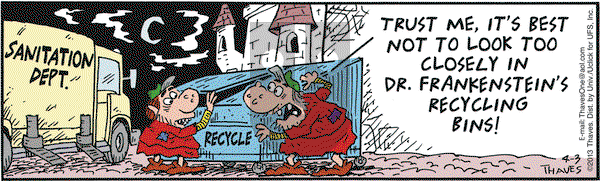 Frank and Ernest on Wednesday April 3, 2013 Comic Strip