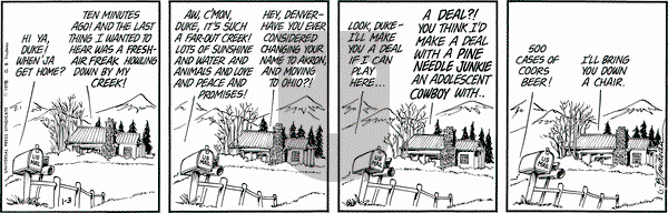 Doonesbury on Friday January 3, 1975 Comic Strip