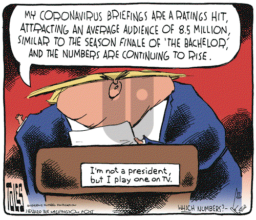 Tom Toles on Tuesday March 31, 2020 Comic Strip