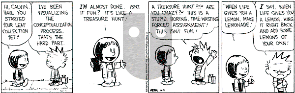 Calvin and Hobbes - Thursday October 5, 1995 Comic Strip