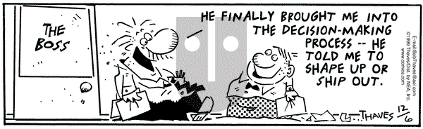 Frank and Ernest on Monday December 6, 1999 Comic Strip