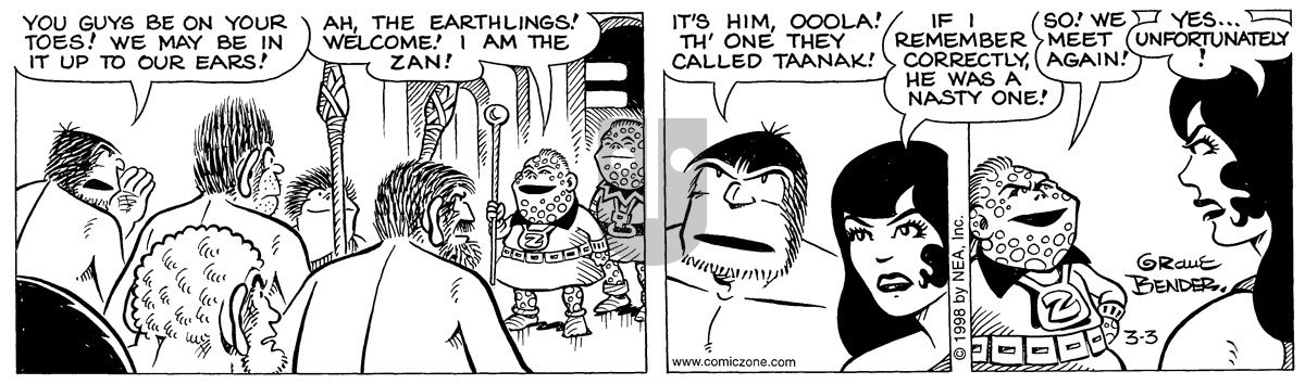Alley Oop - Tuesday March 3, 1998 Comic Strip
