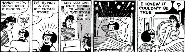 Nancy Classics on Saturday October 1, 2016 Comic Strip