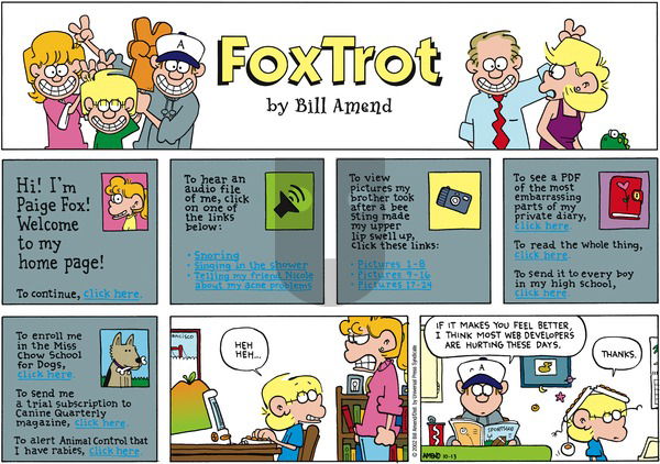 FoxTrot on Sunday October 13, 2002 Comic Strip