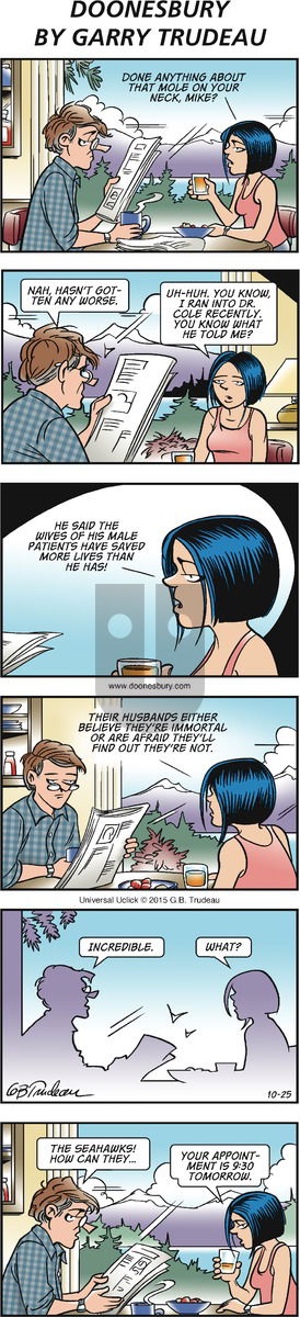 Doonesbury on Sunday October 25, 2015 Comic Strip