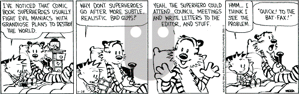 Calvin and Hobbes - Saturday November 28, 1992 Comic Strip