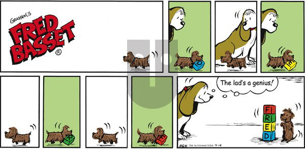 Fred Basset on Sunday July 14, 2013 Comic Strip