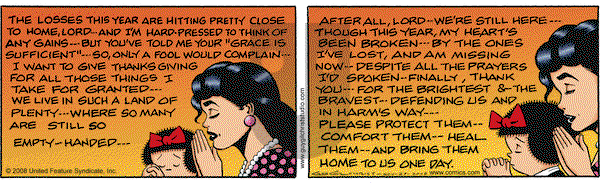 Nancy on Thursday November 27, 2008 Comic Strip