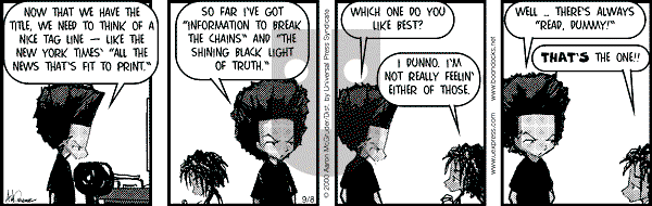 The Boondocks on Friday April 11, 2008 Comic Strip