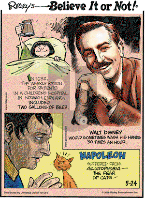 Ripley's Believe It or Not on Tuesday May 24, 2016 Comic Strip