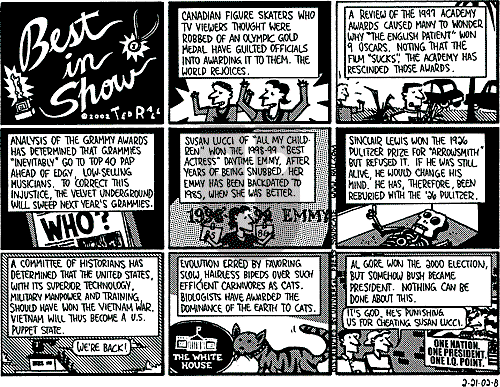Ted Rall on Saturday February 23, 2002 Comic Strip