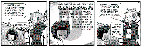 The Boondocks on Tuesday May 18, 1999 Comic Strip