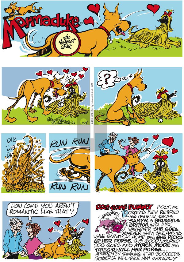 Marmaduke on Sunday July 15, 2012 Comic Strip