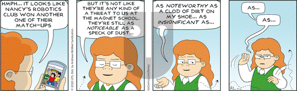 Nancy on Monday March 9, 2020 Comic Strip
