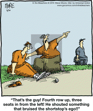 In the Bleachers on Monday March 10, 2014 Comic Strip
