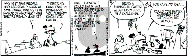 Over the Hedge on Saturday January 27, 2001 Comic Strip